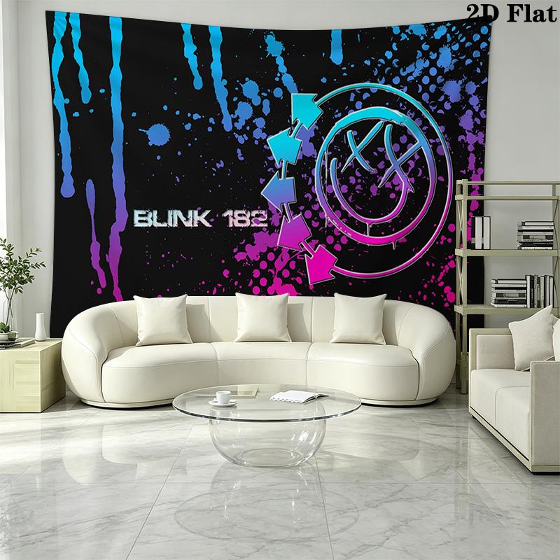 Blink-182 Wall Tapestry Aesthetic Wall Hanging Printed Fabric Blanket Decorative Tapestries for Bedroom Living Room Home Decor