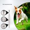 New Stainless Steel Tick Fork Fork Shape Effective Design Tick Removal Tool Silver Pet Tick Remover Dog Care Tool