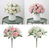 Rose Flower Bouquet Artificial Silk Wedding Decor Gift For Bridesmaids