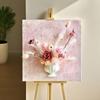 Chic French Oil Painting Style Half Wall Vase for Stylish White Flower DIY Home Decoration Projects