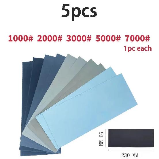 Schleifpapier Set Nass/Trocken Schleifpapier Polieren 60-20000 Körnung Schleifpapier Schleifwerkzeuge Auto Metall Kunststoff Polieren