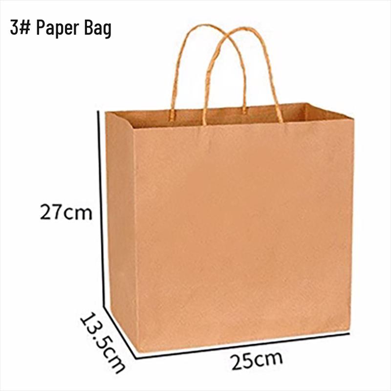 Saco de Papel Kraft Espesso de Grau Alimentício para Pão, Pastelaria, Almoço e Takeaway
