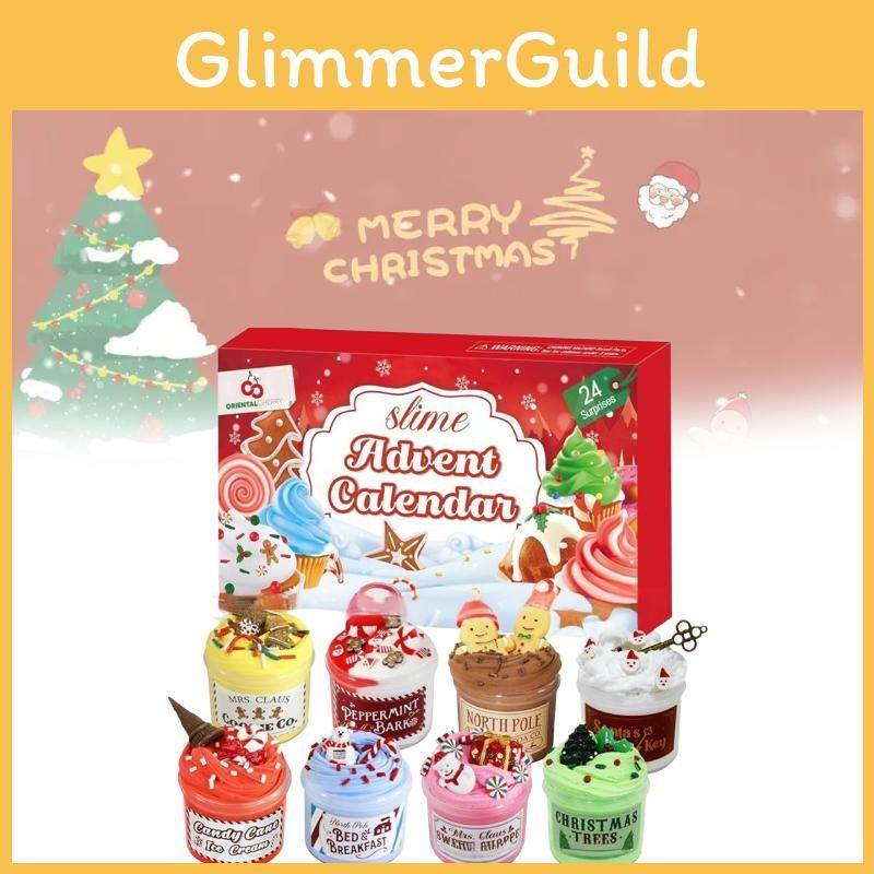Days 24 Christmas Of Slime Kit Countdown Calendar Butter Slime Stress Relief Toy