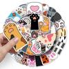 50 Cat Paw Graffiti Stickers - Cute, Waterproof Cartoon Cat Designs for Decorating Phone Cases and Suitcases