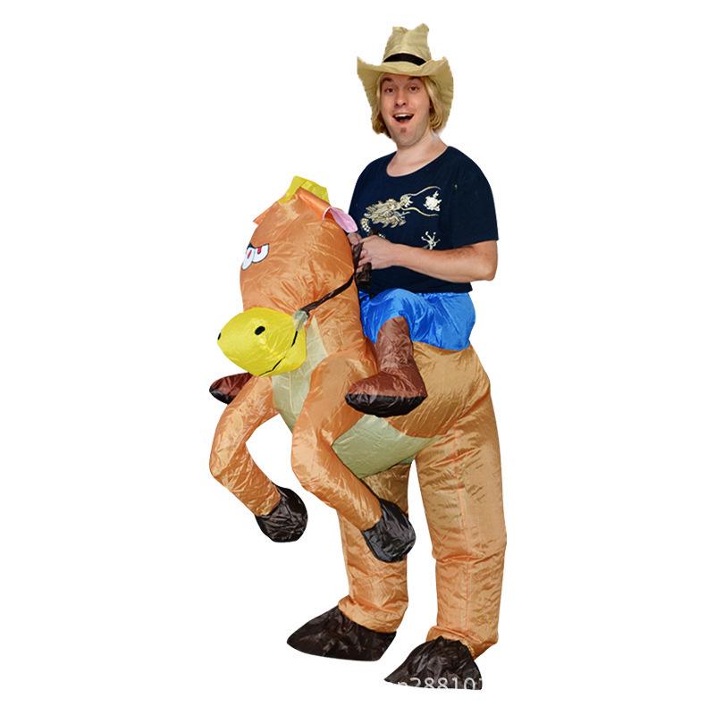 Annual Meeting Cartoon Mascot Stage Costume: Horse, Frog, Dinosaur Inflatable Outfit for Performances