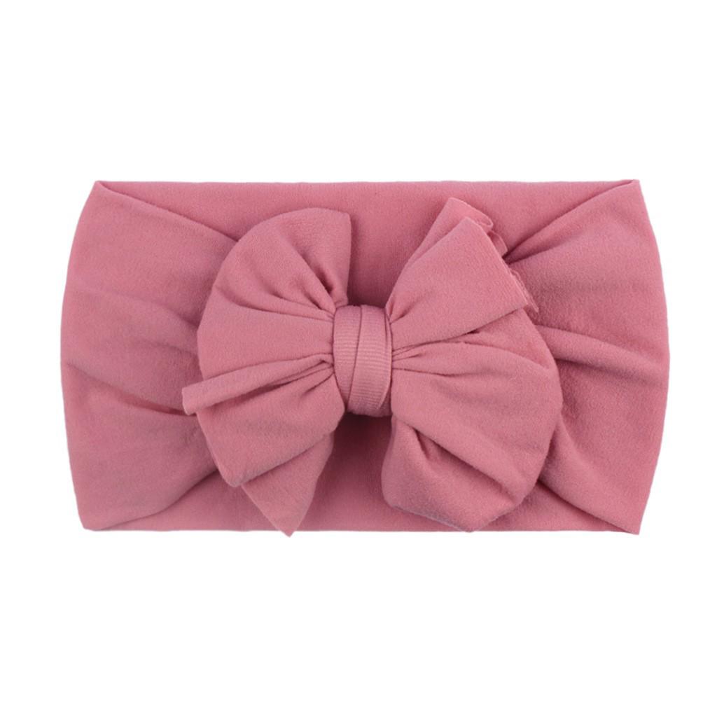 23-Color Baby Nylon Bow Headbands - Double Layer Fashion Headdress