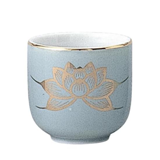 

Teacup Celadon Gold Lotus [2 inches] Buddhist Altar Supplies, Memorial Supplies