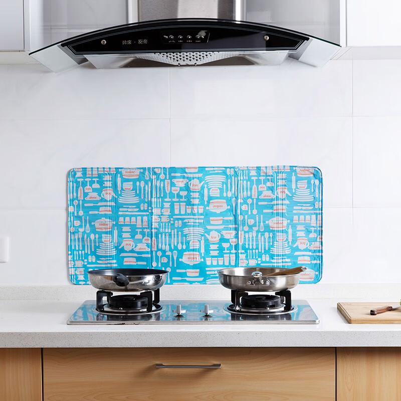Kitchen Double Gas Stove Aluminum Foil Splash Guard & Heat Shield