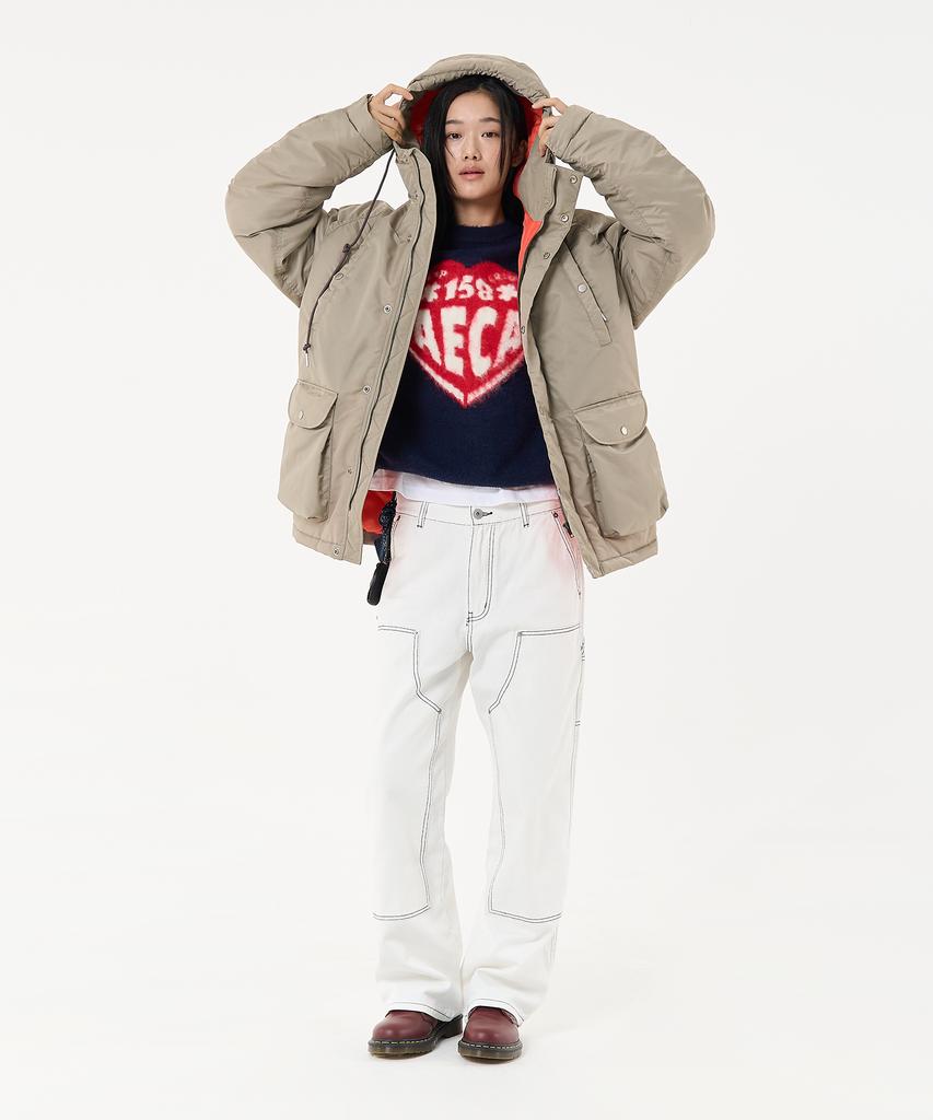 AECA N3B Hooded Military Parka-Light Gray