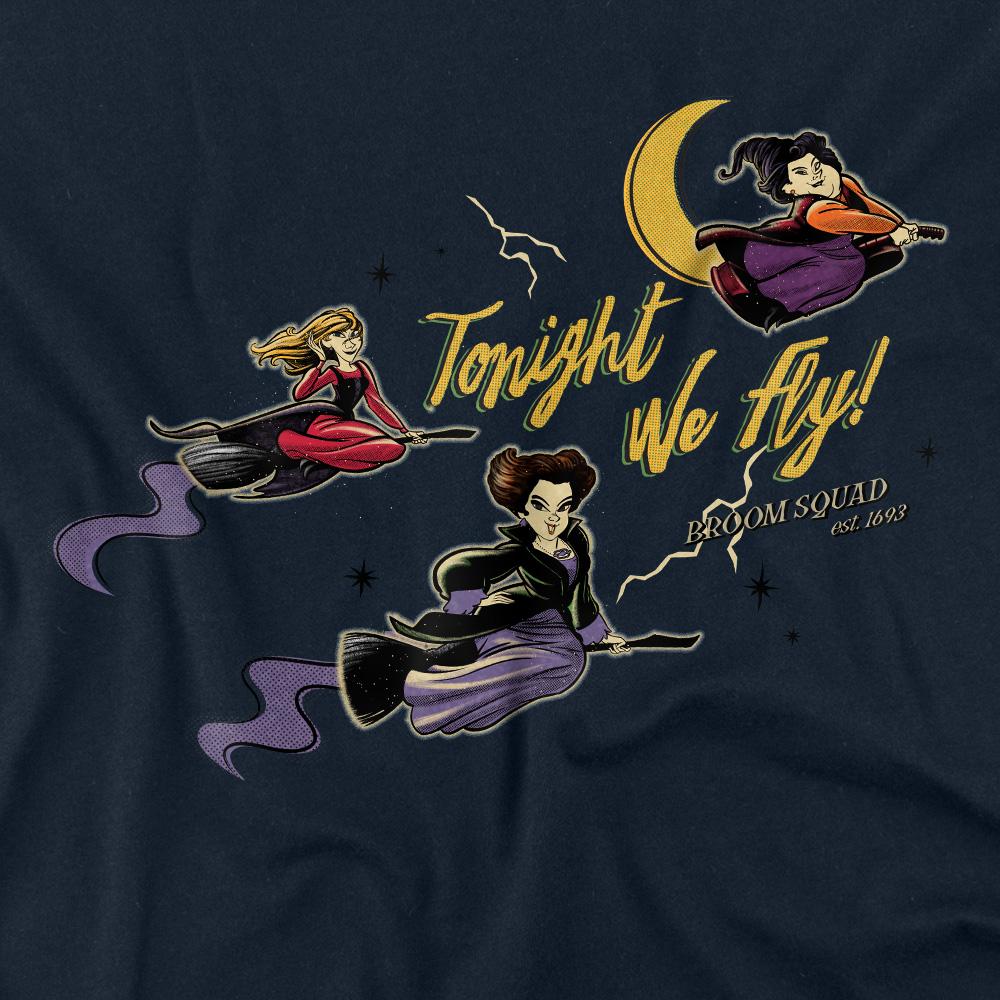 Hocus Pocus Unisex Adult Tonight We Fly Sanderson Sisters T-Shirt