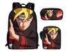 Naruto Bag Student Pack With Oxford Cloth And Cute Character Prints For Kids