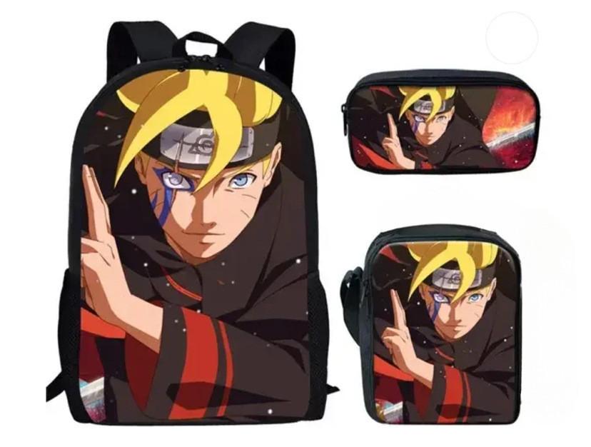 Naruto Bag Student Pack With Oxford Cloth And Cute Character Prints For Kids