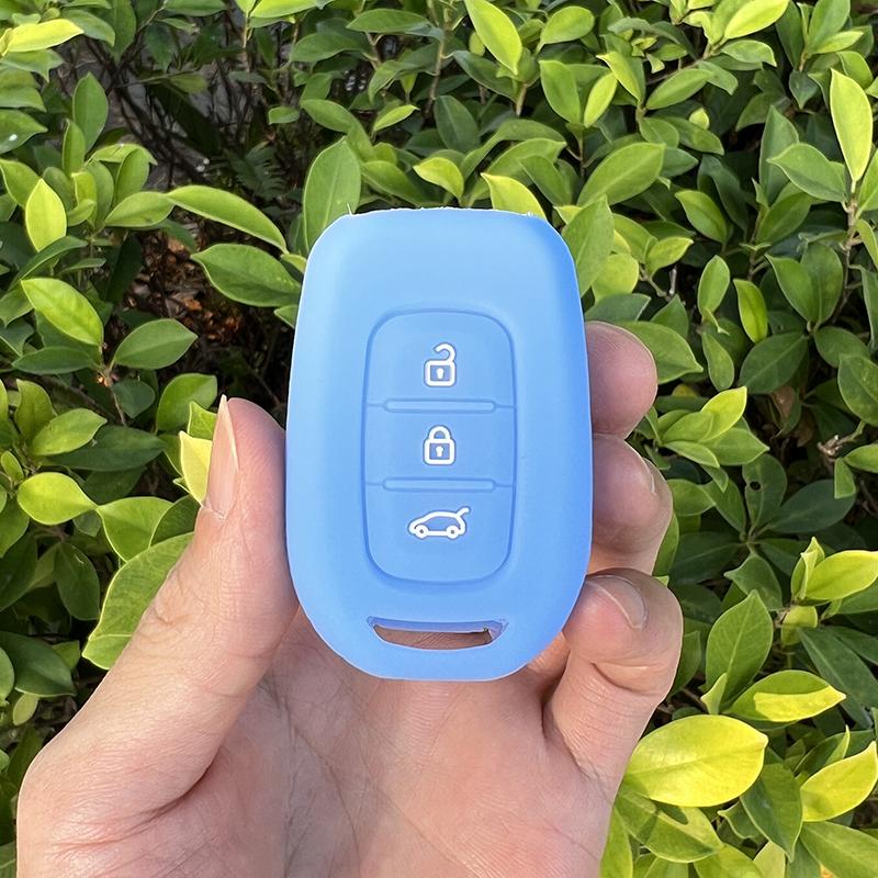 Silicone Car Key Case Cover For Dacia Logan 2021 For Renault TWingo 3 Duster Captur Logan Laguna Scenic Key Cover Remote Shell