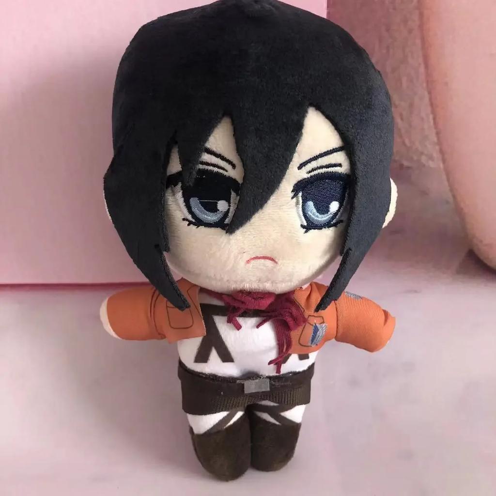 Attack on Titan Plush Toys Levi Ackerman Stuffed Dolls Cartoon Eren Jaeger Plushie Figure Peluche Pillow Kids Christmas Gifts