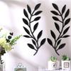 2Pcs Metal Wall Art Leaf Branch Decor Olive Tree Leaves Wall Sculpture for Living Room/Home Decoration