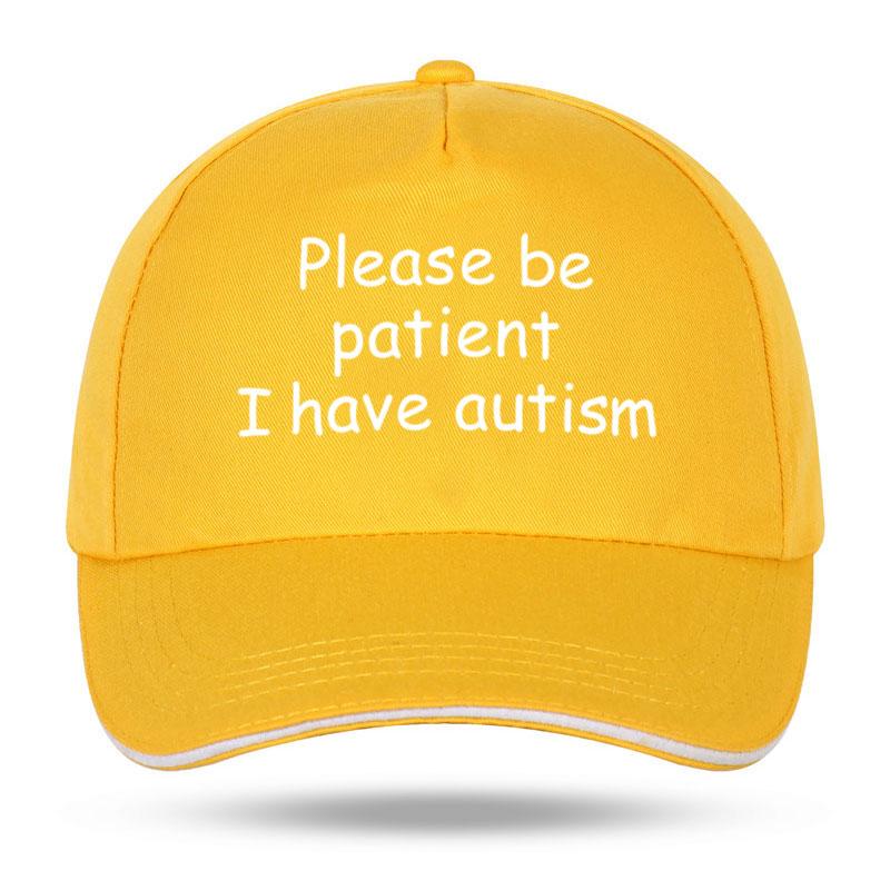 Please Be Patient I Have Autism Cap Baseball Cap Hat Outdoor Fish Women Printed Czapka Bonnet Spring Casual Unisexs cap