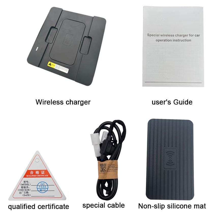 

15 Вт автомобильное беспроводное зарядное устройство QI для телефона быстрое зарядное устройство зарядная пластина для Toyota Fj Cruiser 2013~2016 2017 2018 2019 2020