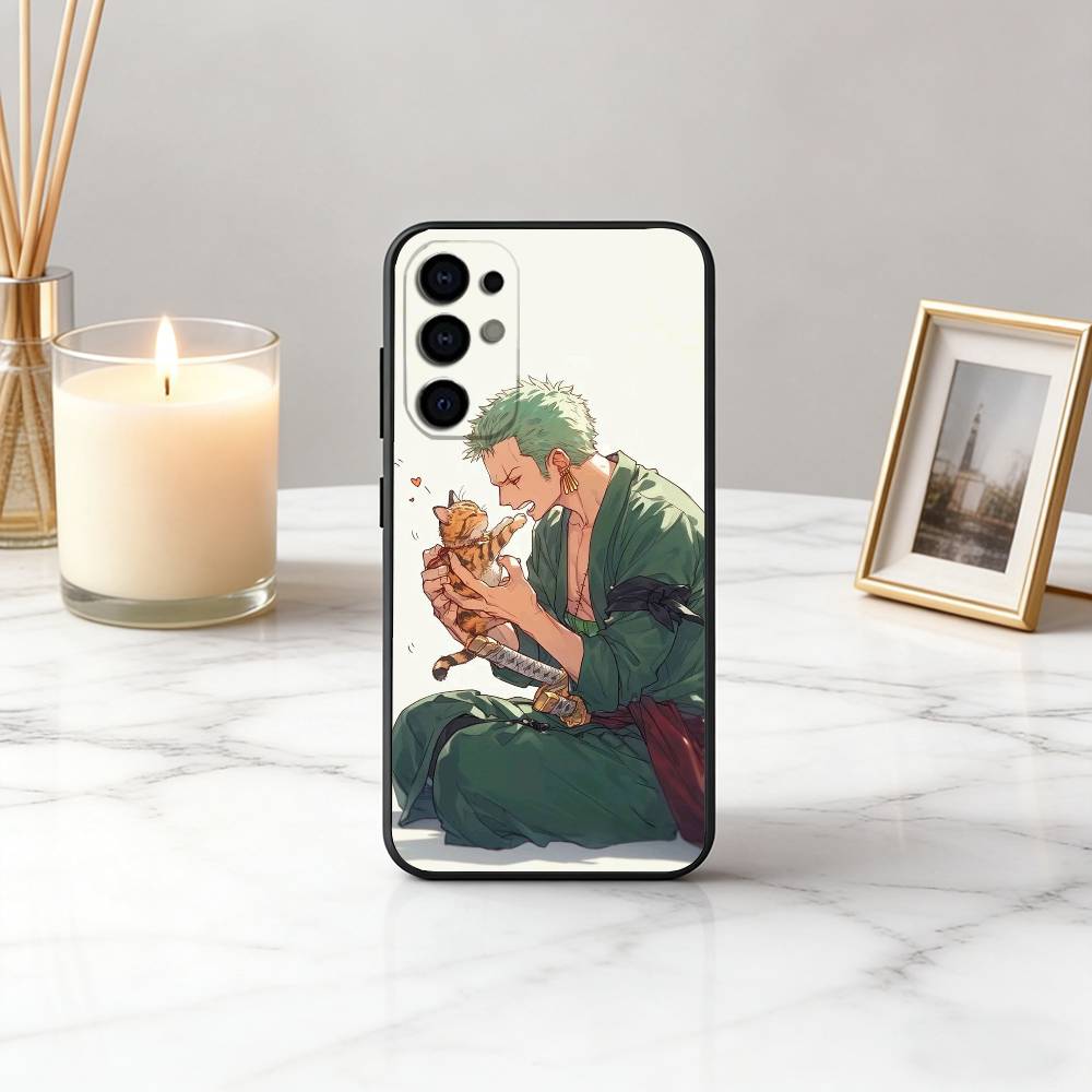 COOL O-one P-Pieces Z-Zoro-ES Phone Case For Samsung S25,S24,S21,S22,S23,S30,Ultra,S20,Plus,Fe,Soft Silicone Black Cover