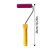 House Paint Rollers Door Paint Roller 7.09 Inches Multi-Functional Painting Brush With No-Slip Handle High-Density Foam Sponge