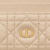 Dior Freesia Metal Logo Diamond Design Calfskin Card Holder Women accessories Pink Beige S5130UWHC-M51U