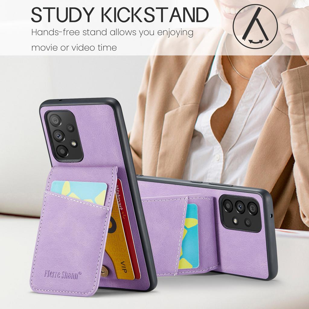 FIERRE SHANN For Samsung Galaxy A23 4G/A23 5G (Global Version) Card Slots Cell Phone Case