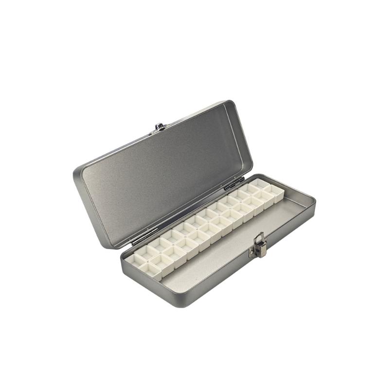 1Pcs Home Office Supplies Durable Silvery Gray Metal Rectangular Box With Lid-Ideal For Bills Cosmetics Storage