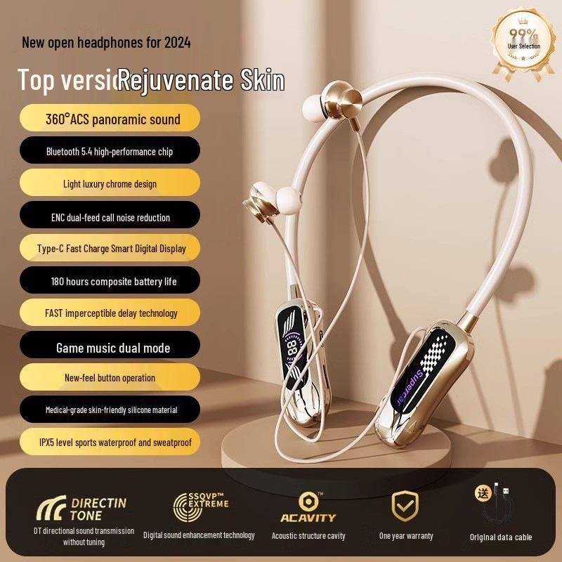 2026 Wireless Bluetooth Neckband Headphones: In-Ear, Noise Cancelling, Long Battery Life, Comfortable For Sports