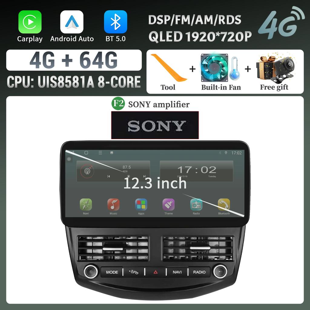 12.3inch Android Car Radio For Ford Focus 3 Mk 3 2011-2019 Multimedia 4G GPS Wireless Bluetooth Carplay Head Unit Stereo Screen