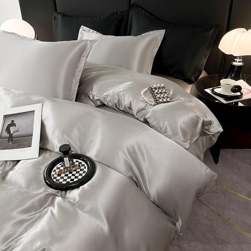 3 Piece Solid Color Premium Luxury Set, One Duvet Cover and a Pair of Pillowcases (no Padding), Suitable for the Bedroom