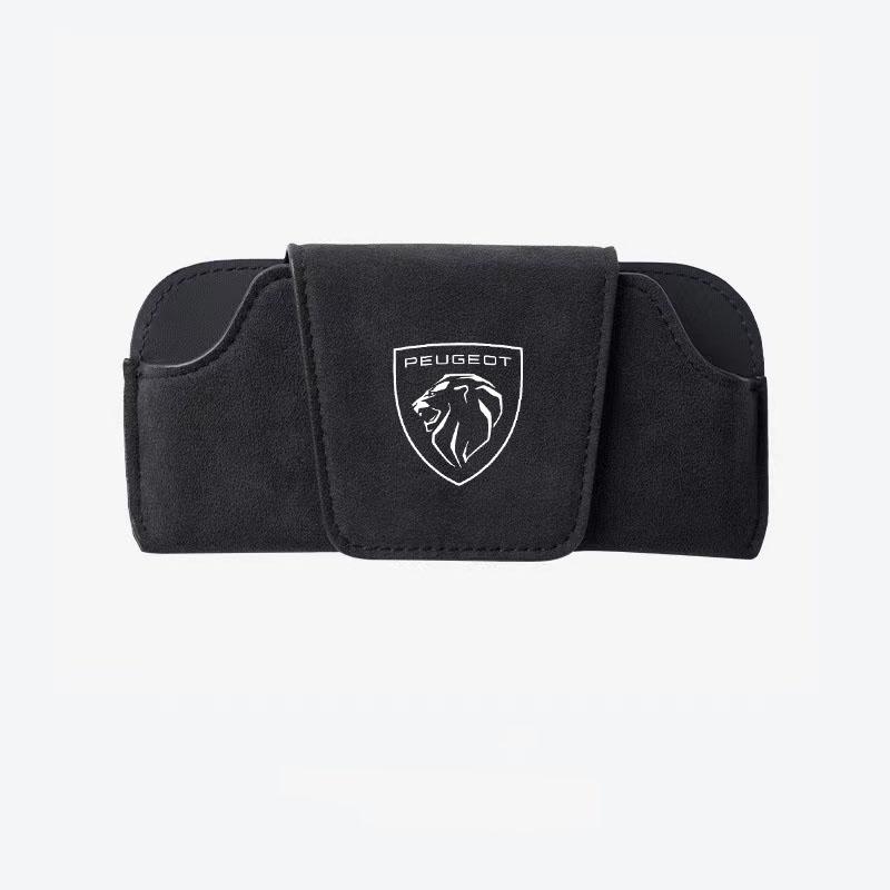 Auto Sun Visor Sunglasses Holder for Peugeot 408 4008 308 3008 Rifter 5008 508 2008 208 301 RCZ 407 Car Interior Glasses Clip XHS6
