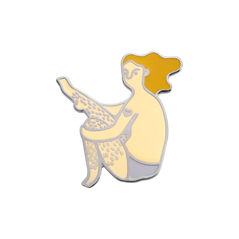 

Enamel Cartoon Quirky Pin Metal Brooch Perfect For Stylish Bag Accessories Gifts And