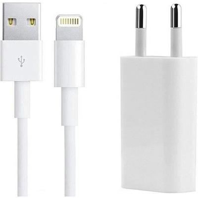 Charger - Compatible iPhone - 5/5S/5C/6/6PLUS/7/8/X - White - 40g - Multi-models