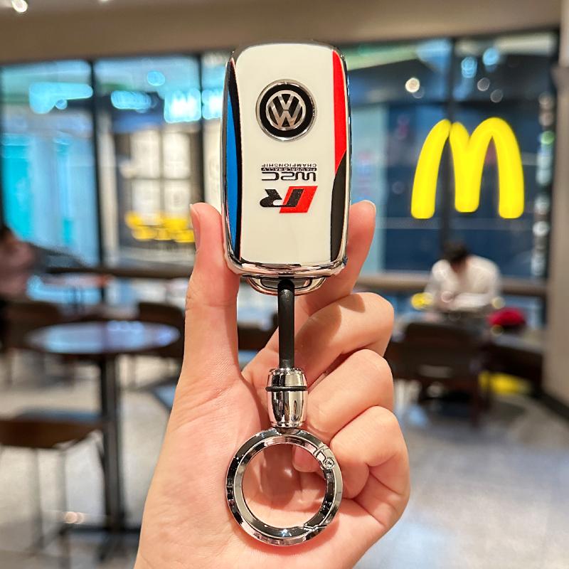For VOLKSWAGEN TPU Car Remote Flip Key Case Cover Shell For Volkswagen VW Polo Golf Passat Tiguan Beetle Caddy T5 Up Eos Keychai