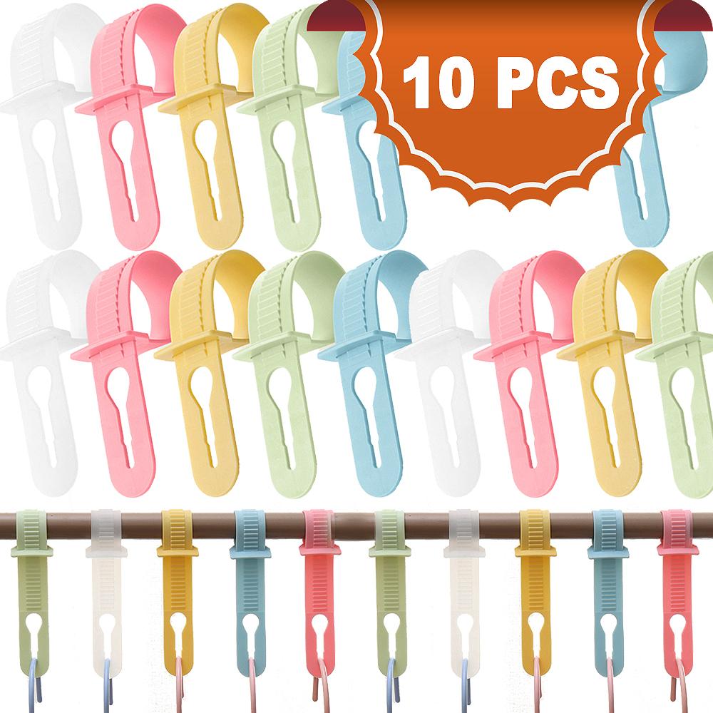 5/3/1Pcs Hanger Buckle Home Clothes Wardrobe Organizer Hook Anti-Slip Windproof Hanger Data Cable Storage Colorful Rack Holder