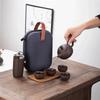 A84E-Portable Outdoor Travel Tea Set 1SET Zisha Style Including One Pot And Four Cups