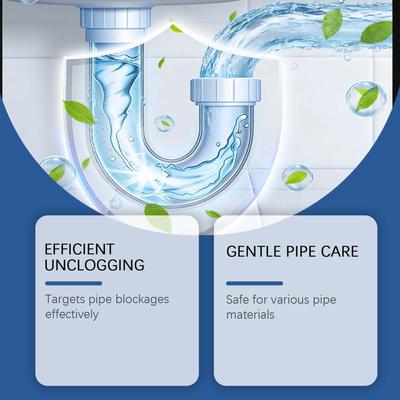 Drain Cleaner For Kitchen And Bathroom Pipes With Fast Decomposition And Safe Formula