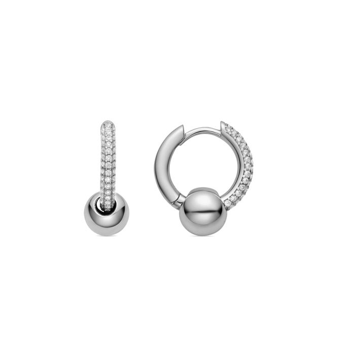 Boucles d'oreilles - LUXENTER - Kigen - Argent 925 - Zirconium - Plaqué Rhodium