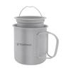 TOMSHOO 450ml Titanium Cup Camping Water Cup Picnic Mug with Lid and Tea Filter