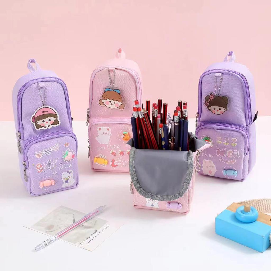Student Pencil Case with High Capacity for Pencils, Fountain Pens, and Gel Pens