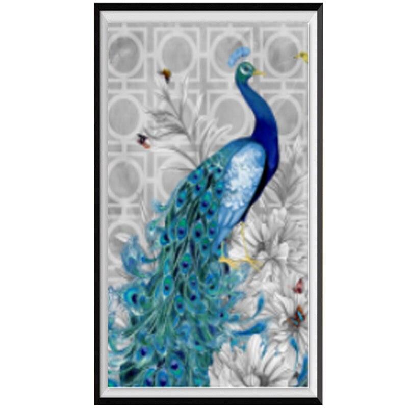 

Алмазная картина животное полный алмаз Павлин Алмазная мозаика вышивка крестом комплект украшения дома Рождественский подарок Full Round 40x50CM