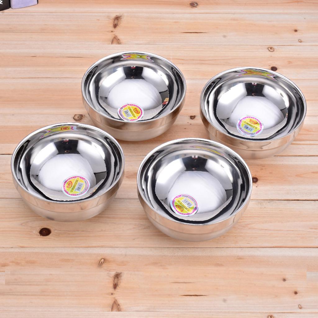 10Pcs Stainless Steel Nesting Bowls Commercial Grade Practical Construction Safe Front Family Meal Preps