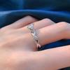 Princess Square Ring with Twisted Cross Settings, Women's Fashion