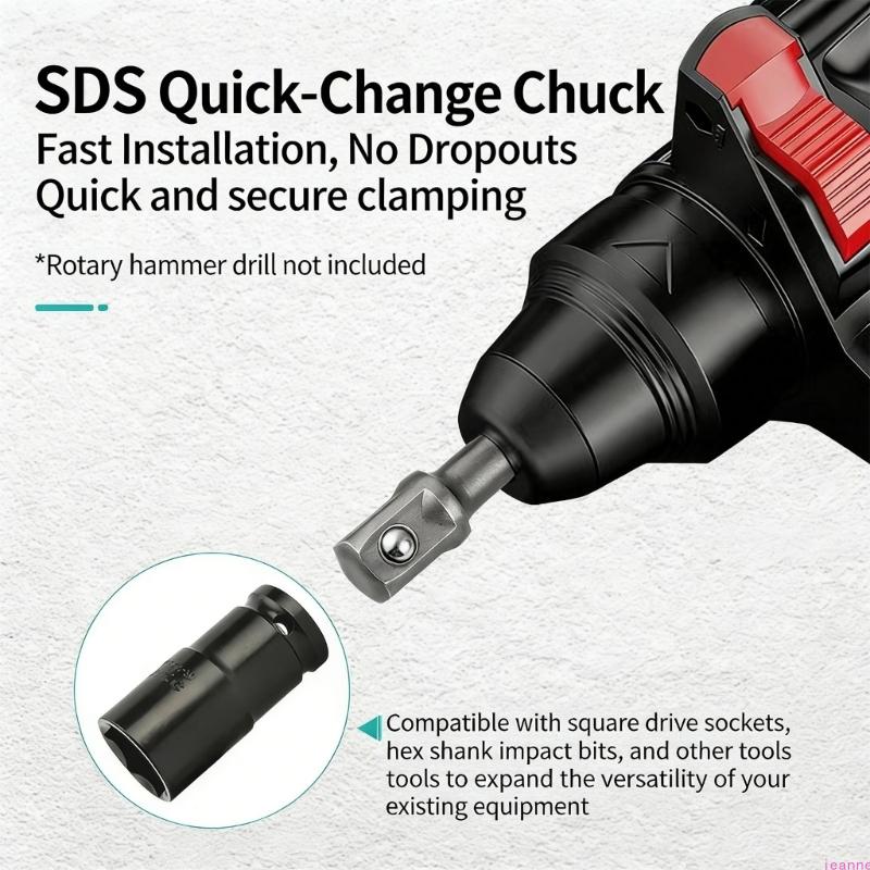 3 Stück Bohreradapter Schlagbohrer Hammeradapter Schraubenschlüssel Werkzeugschaft Elektrische Bitadapter Hammerumwandlungsgelenk