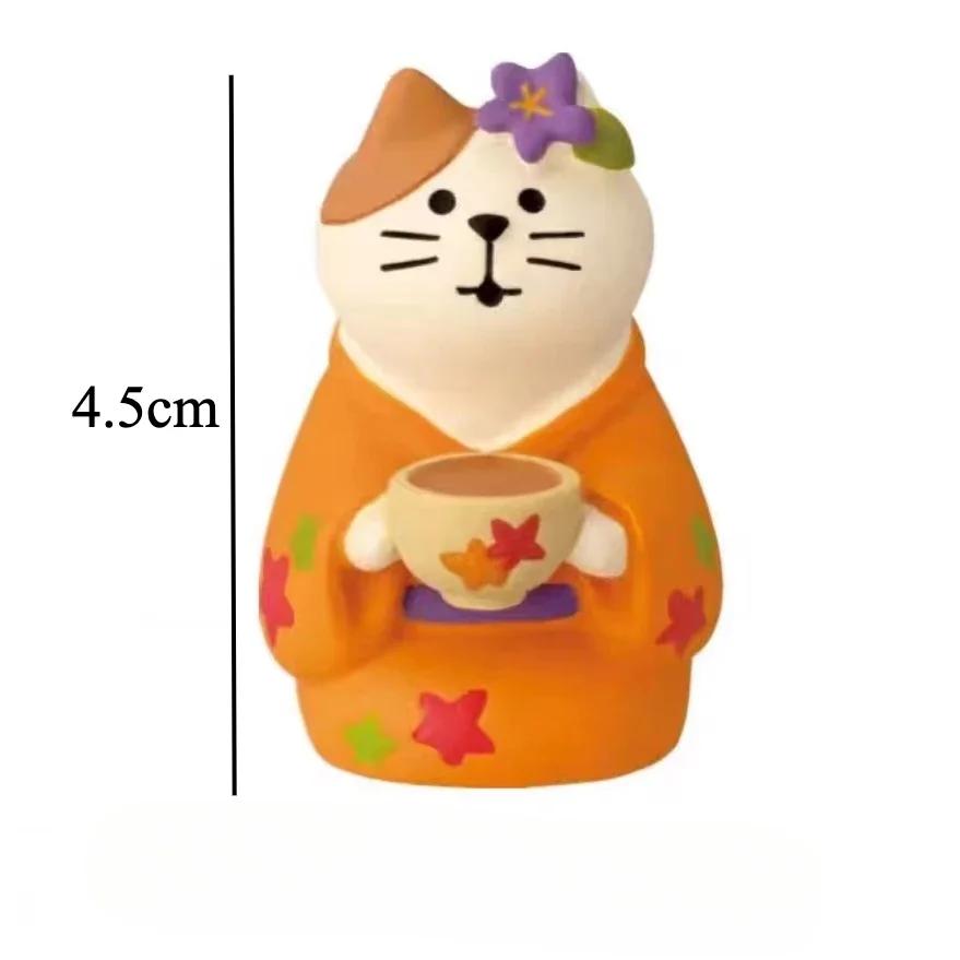 Mid-Autumn Festival Decoration Kawaii Mini Doll Ornaments Cute Mooncake Cat Desktop Decor DIY Scene Room Decoration Wholesales
