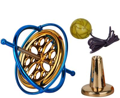 Joytech Precision Gyroscope Metal Spinning Top Balance Toy Educational Gift AG002 Blue Golden Anti-Gravity +