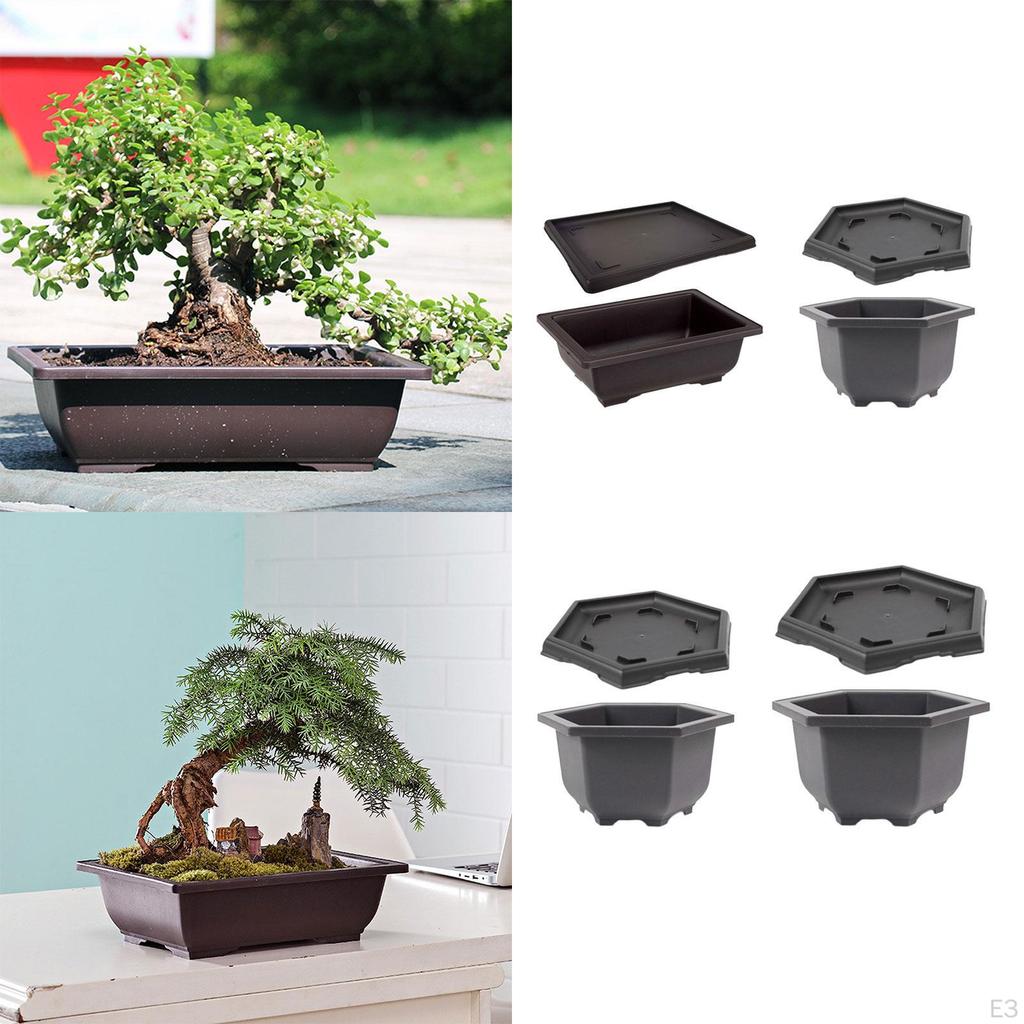Durable Plant Pots with Tray for Indoor and Outdoor Use
