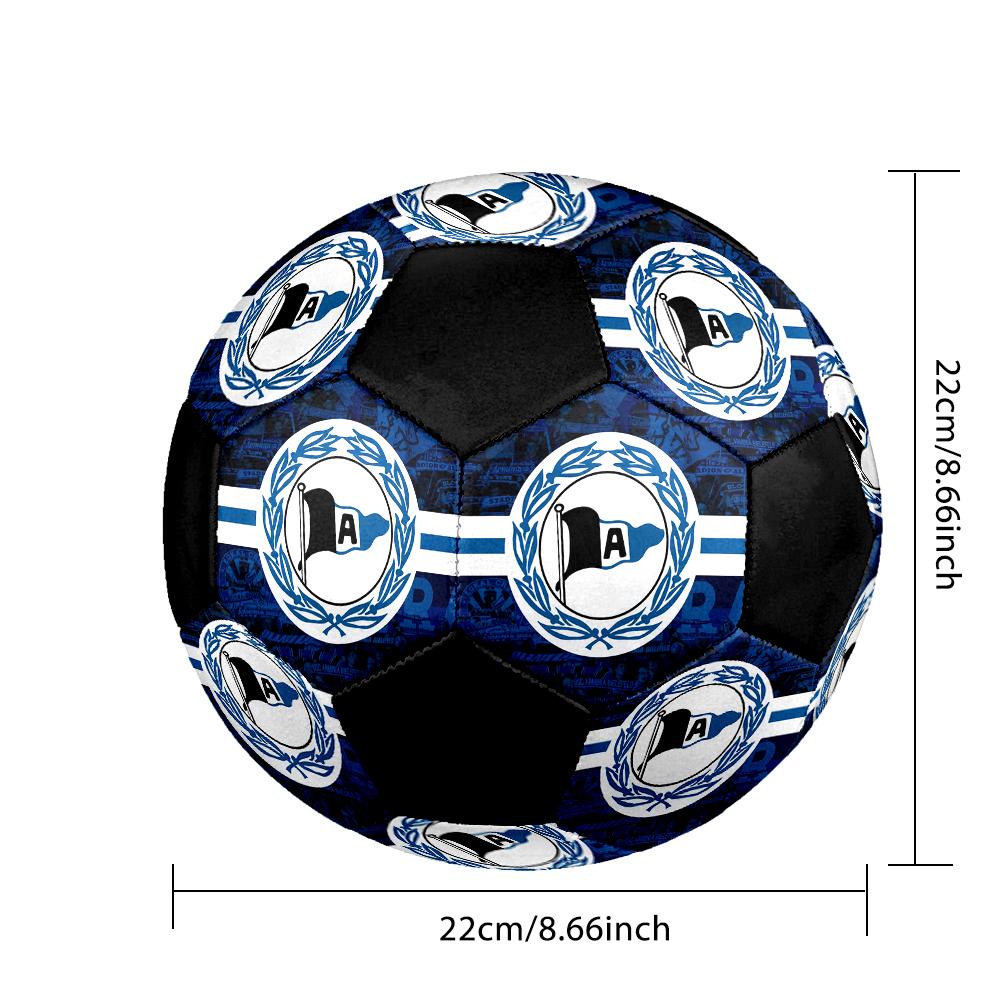 TAGLIA 5 Pallone da Calcio DSC Arminia Bielefeld Colorato Per Tutte le Età Cucito a Macchina PVC Pronto per la Competizione Resistente Ad Alto Rimbalzo