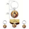 Heart Jesus Design Glass Alloy Key Holder With Modern Style For Party And Festival Gifts