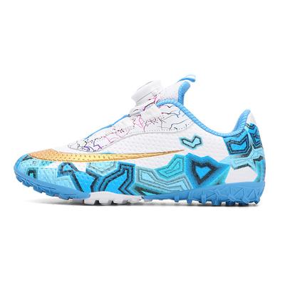 Children'S Football Shoes Tf Broken Nails Artificial Turf Boys And Girls Rotating Buckle Leather Feet Mandarin Duck Game Training Shoes