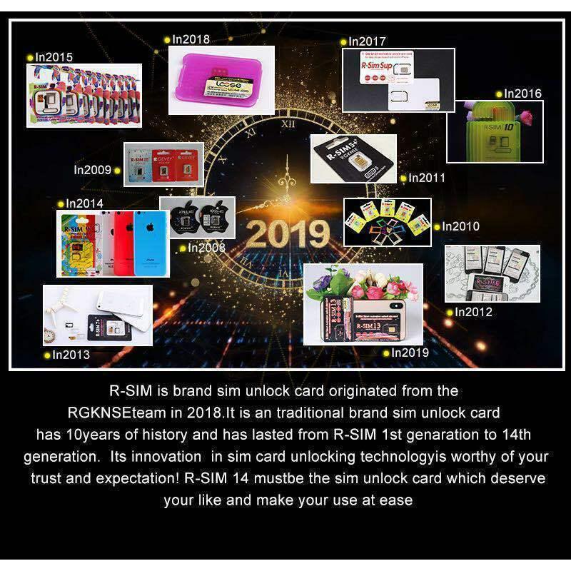 R-SIM 14 Karta RSIM Nano Unlock dla iPhone XS MAX/XR/XS/8/7/6 4G iOS 12